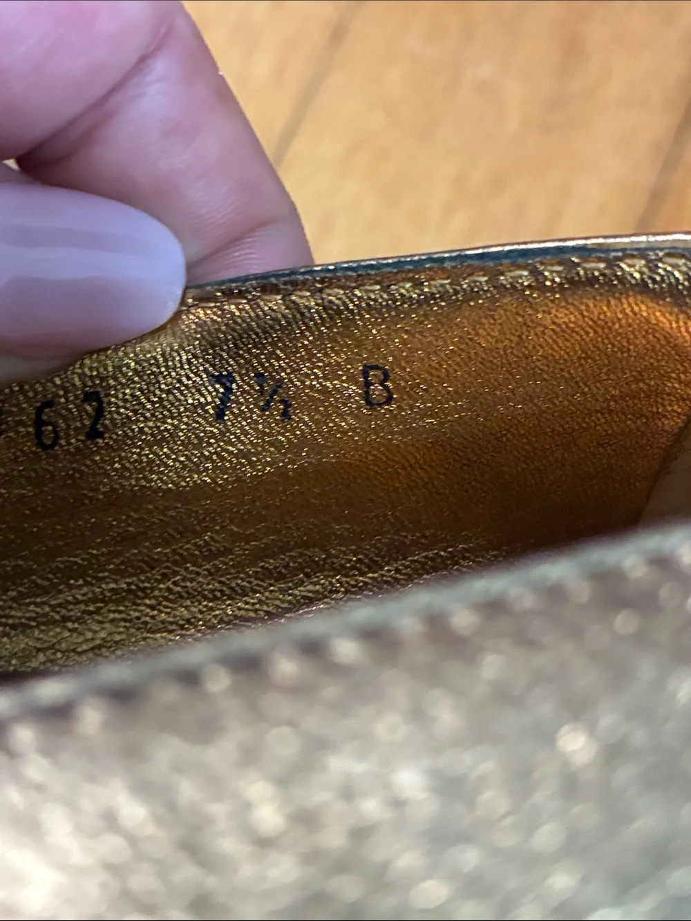 Salvatore Ferragamo Metallic Gold Leather Loafers size 7.5 like new Authentic